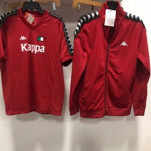 NWT KAPPA DMG 2 PC SET T-shirt ZIP UP JACKET tee L